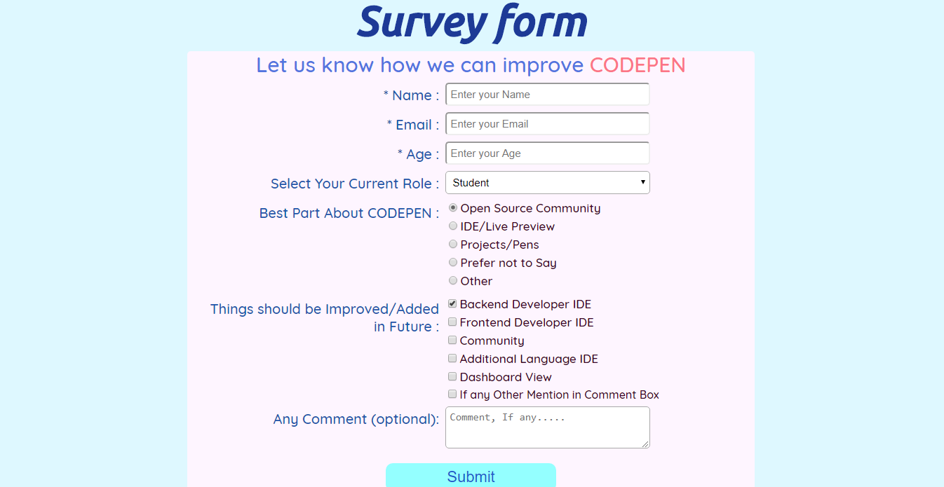 Surveyv Form